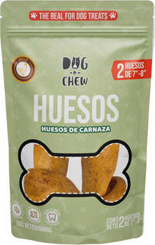 DOG-O-CHEW | Premios para Perro | Dog Treats | Premios Perro | Carnazas para Perro | Hueso de Carnaza | 2 Huesos x paq | Premios para Perro 100% Naturales| Sabor Tocino| 7" a 8" (18 a 20 cm)