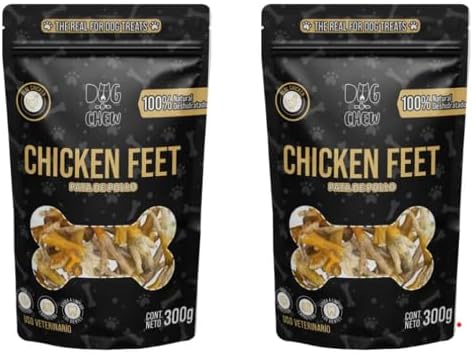 Kit Chicken Jerky + Patitas de Pollo. 300 gr c/u.