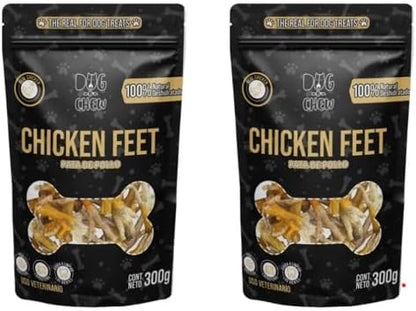 DOG-O-CHEW | Premios para Perro Deshidratados| Carnaza para Perro Dehidratada| Premios para Perro 100% Naturales | Snacks para Perro| 100% Naturales | (600 Gramos, Patitas de Pollo)