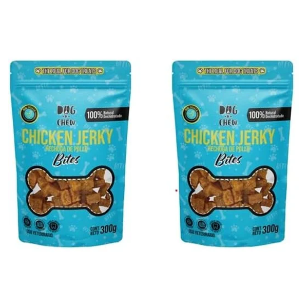 Kit Chicken Jerky Bites. 2 Bolsas de 300 gr. c/u.