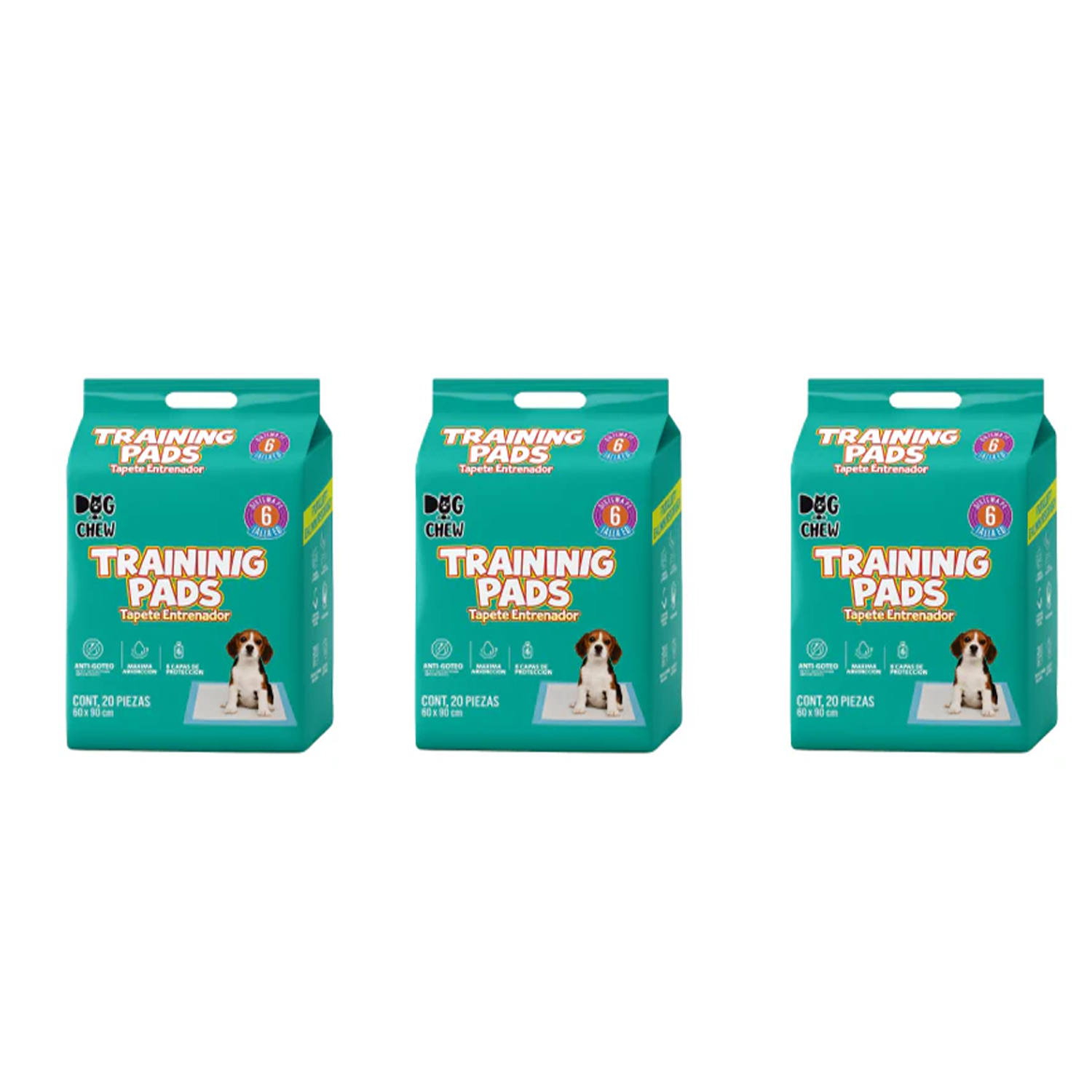 3 pack Tapete Entrenador. Extra Grande. 60 x 90 cm.