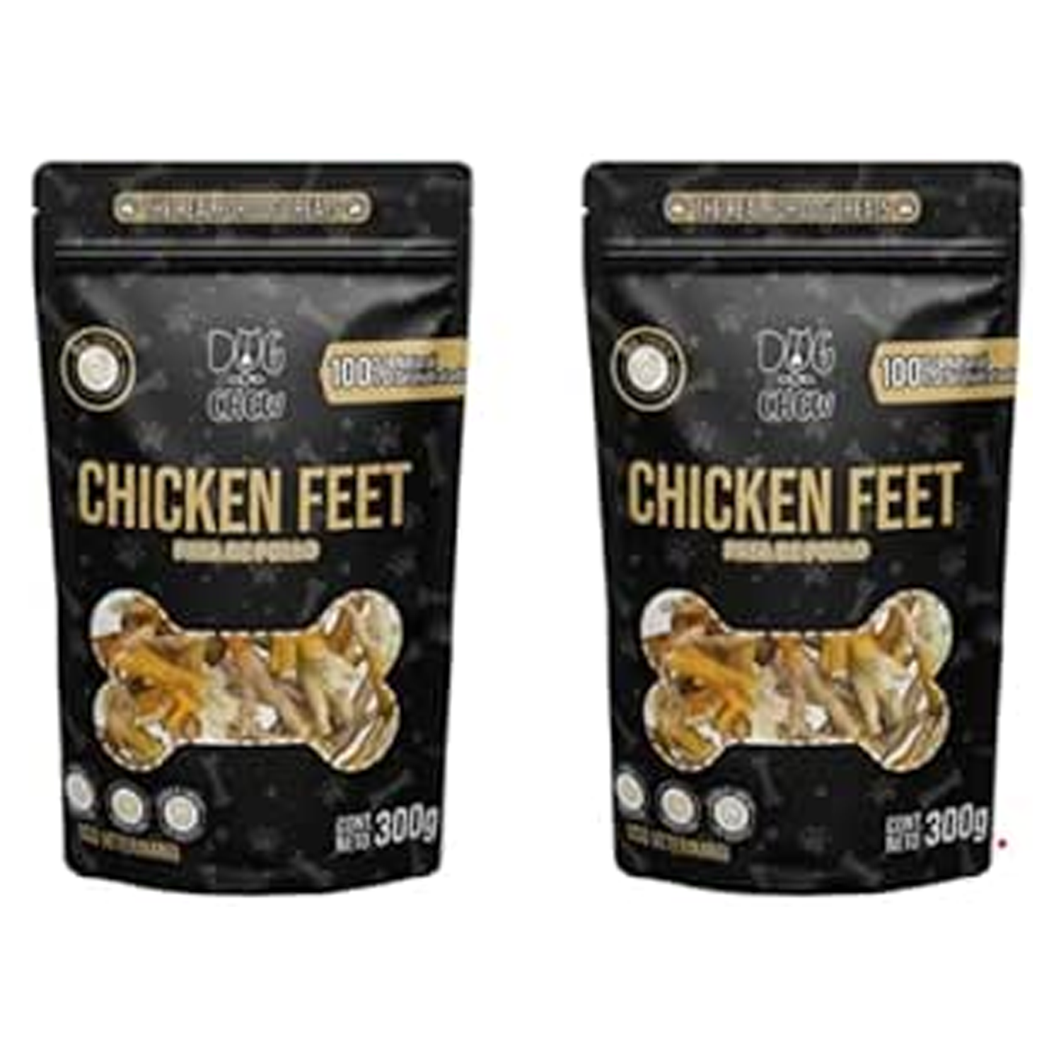 Kit Chicken Jerky + Patitas de Pollo. 300 gr c/u.