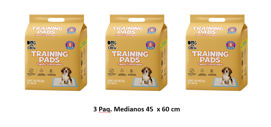 3 pack Tapete Entrenador. Mediano. 45 x 60 cm.