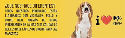 DOG-O-CHEW | Premios para Perro | Carnazas | Fémur de Cerdo Deshidratado | 2 Huesos por Paquete | 100% Naturales