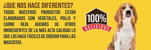 DOG-O-CHEW | Premios para Perro | Dog Treats | Premios Perro | Carnazas para Perro | Hueso de Carnaza | 2 Huesos x paq | Premios para Perro 100% Naturales| Sabor Tocino| 7" a 8" (18 a 20 cm)