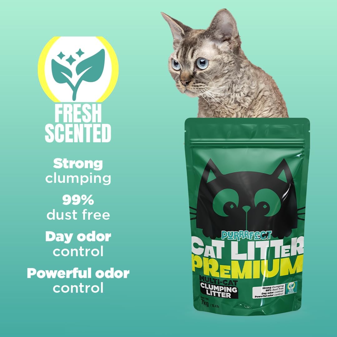 PURRRFECT CAT LITTER. Aroma Fresh/Herbal. 7 kg