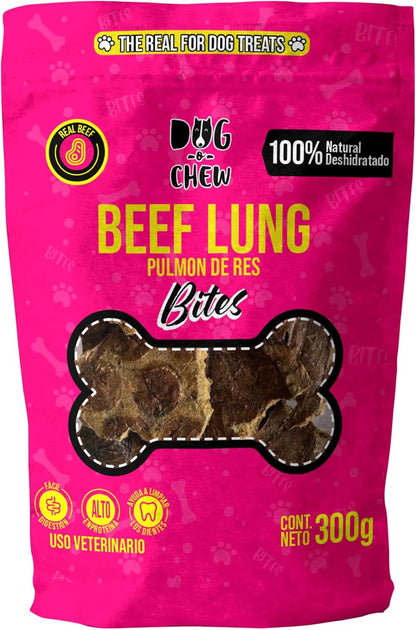 DOG-O-CHEW | Premios para Perro Deshidratados| Carnaza para Perro Dehidratada| Premios para Perro 100% Naturales | Snacks para Perro| 100% Naturales | (600 Gramos, Pulmón Bites)
