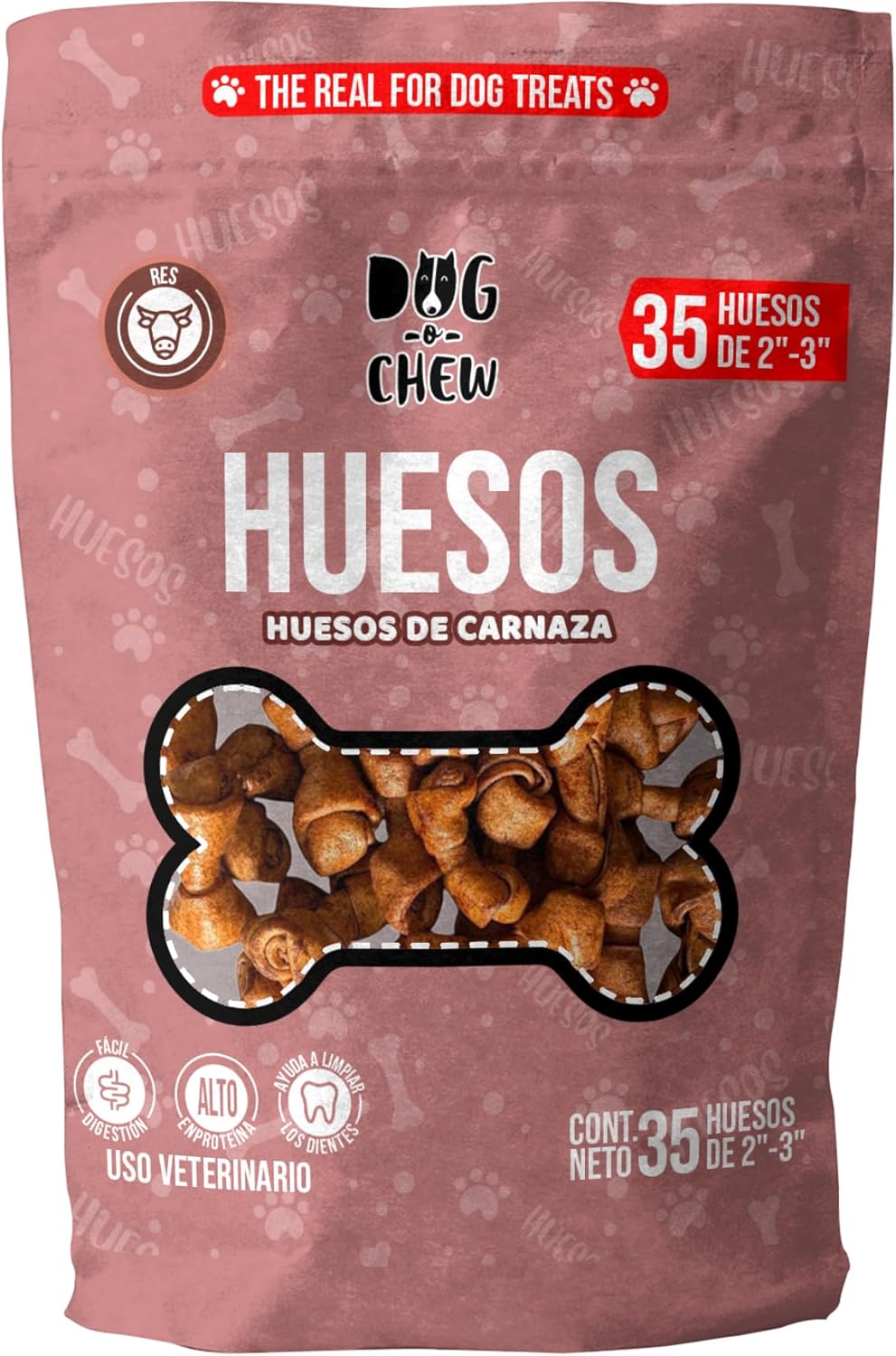 DOG-O-CHEW |Hueso para Perro | Premios 100% Naturales | Dog Treats | Carnazas | Sabor Res | 2
