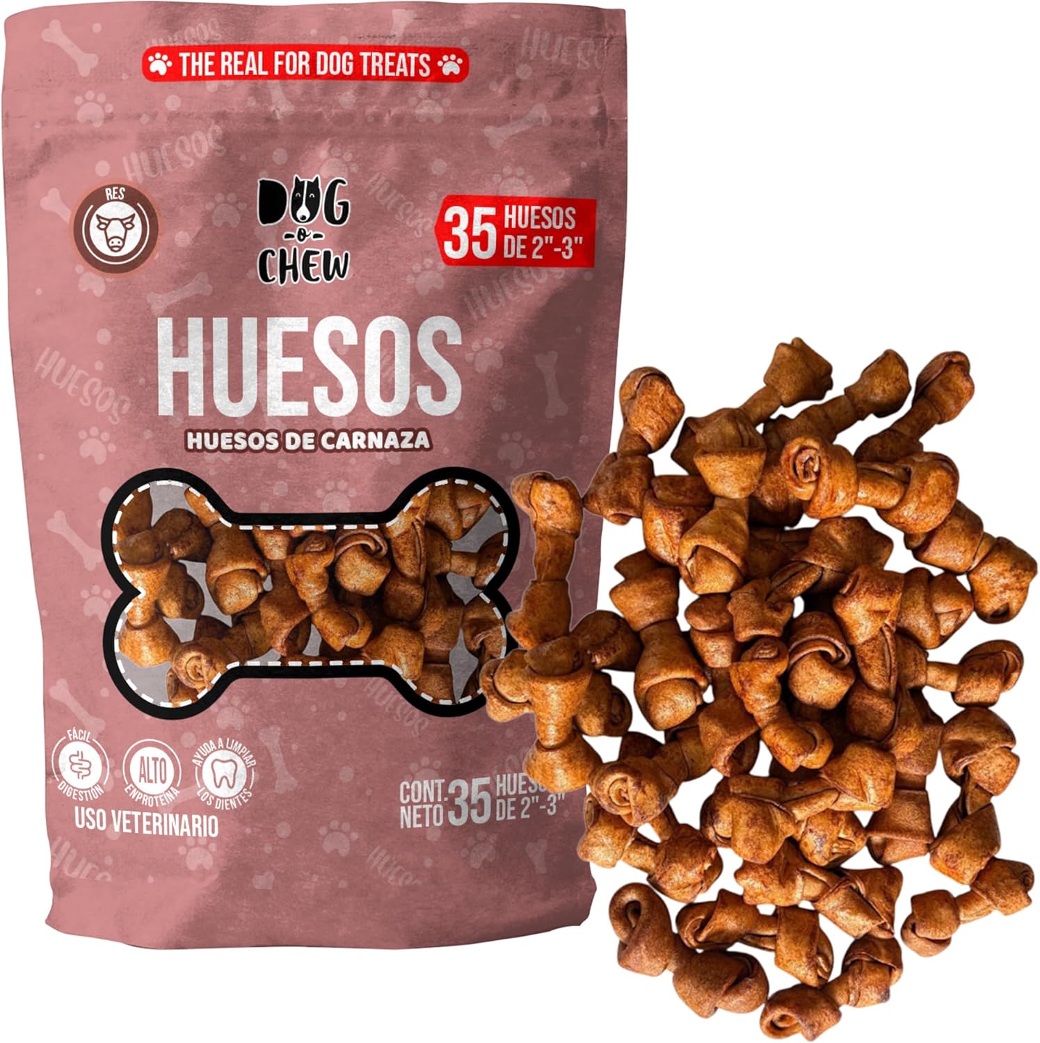 DOG-O-CHEW |Hueso para Perro | Premios 100% Naturales | Dog Treats | Carnazas | Sabor Res | 2