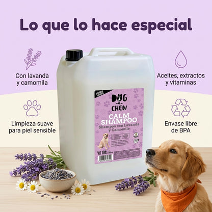 Shampoo para perro. Versión Calm (Lavanda + Camomila). 10 litros.