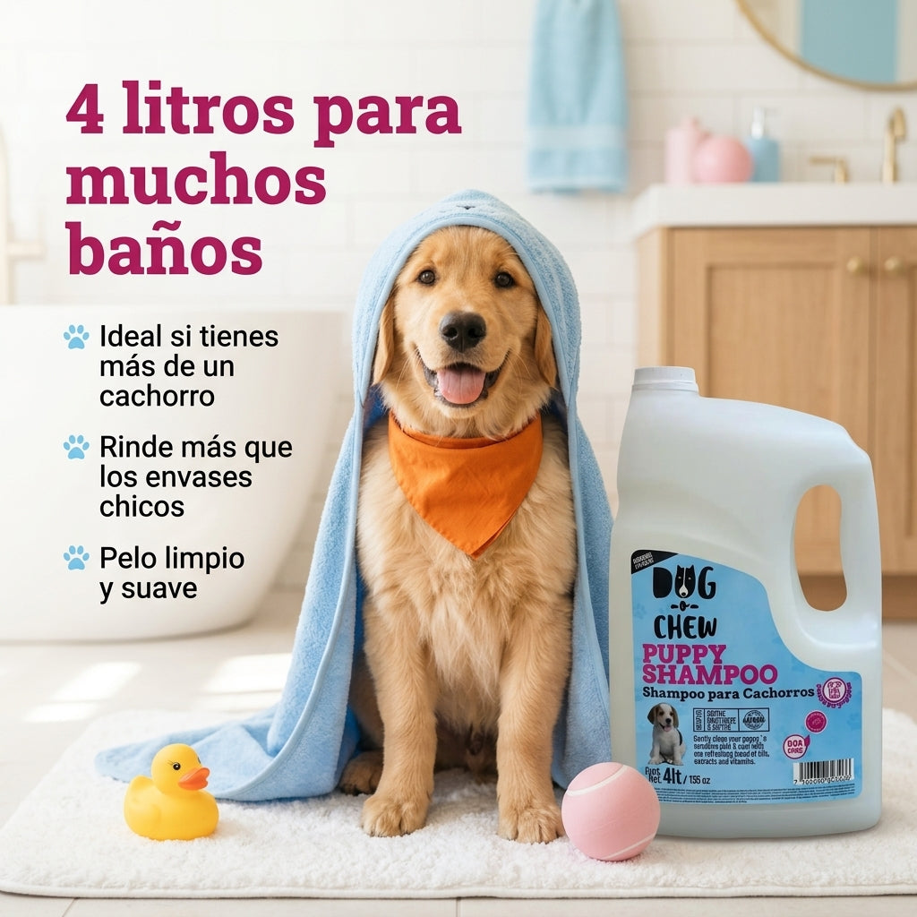 Shampoo para Perro. Versión Puppy (cachorro). 4 Litros.