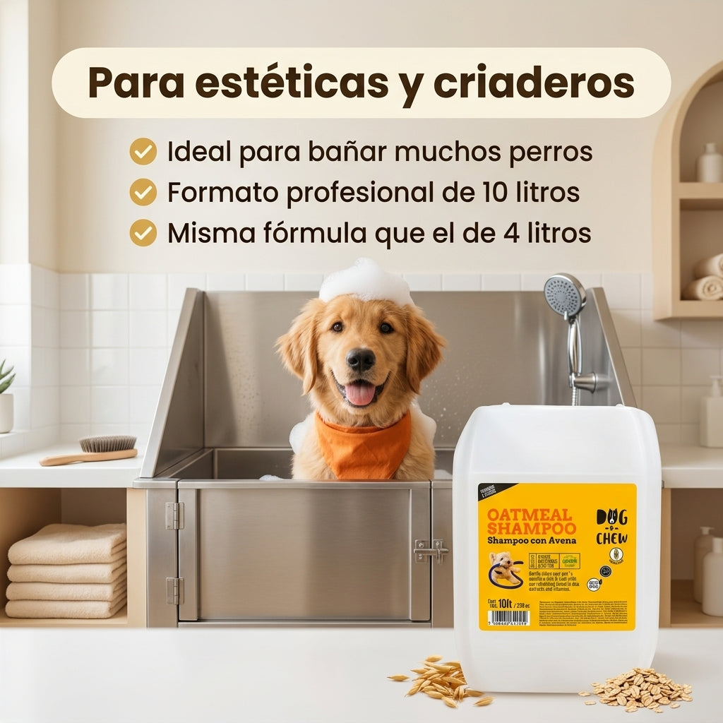 Shampoo para Perro. Versión Avena. 10 Litros.