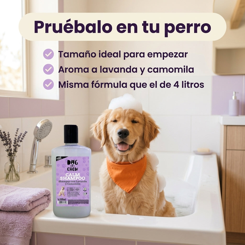 Shampoo para Perro. Versión Calm (Lavanda + Camomila). 500 ml.