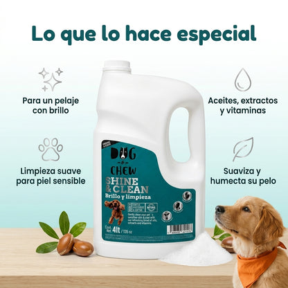 Shampoo para Perro Shine & Clean, Brillo y Limpieza