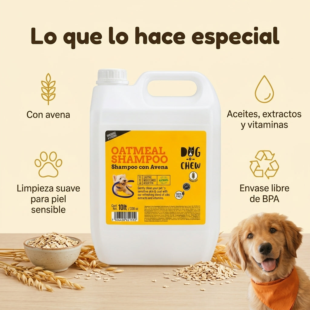 Shampoo para Perro. Versión Avena. 10 Litros.