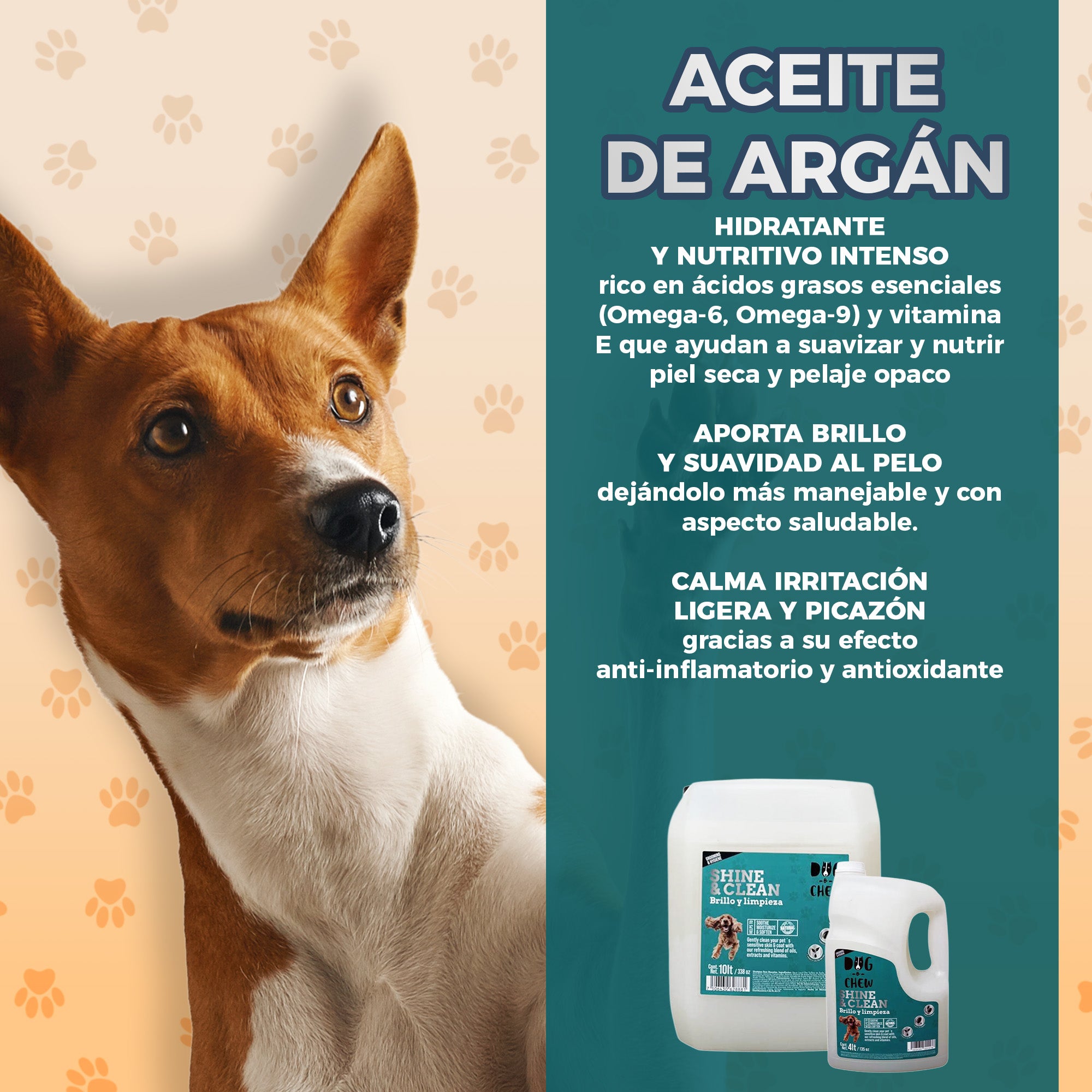 Shampoo para Perro Shine & Clean, Brillo y Limpieza, 10 litros