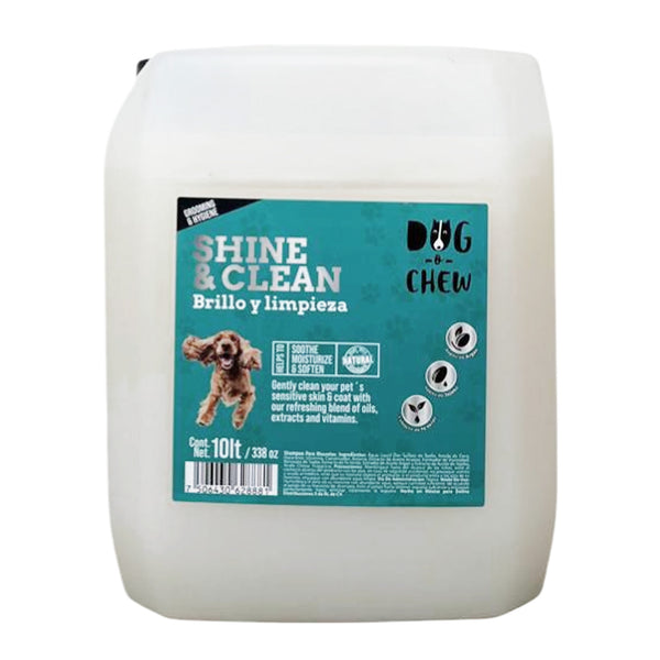 Shampoo para Perro Shine & Clean, Brillo y Limpieza, 10 litros