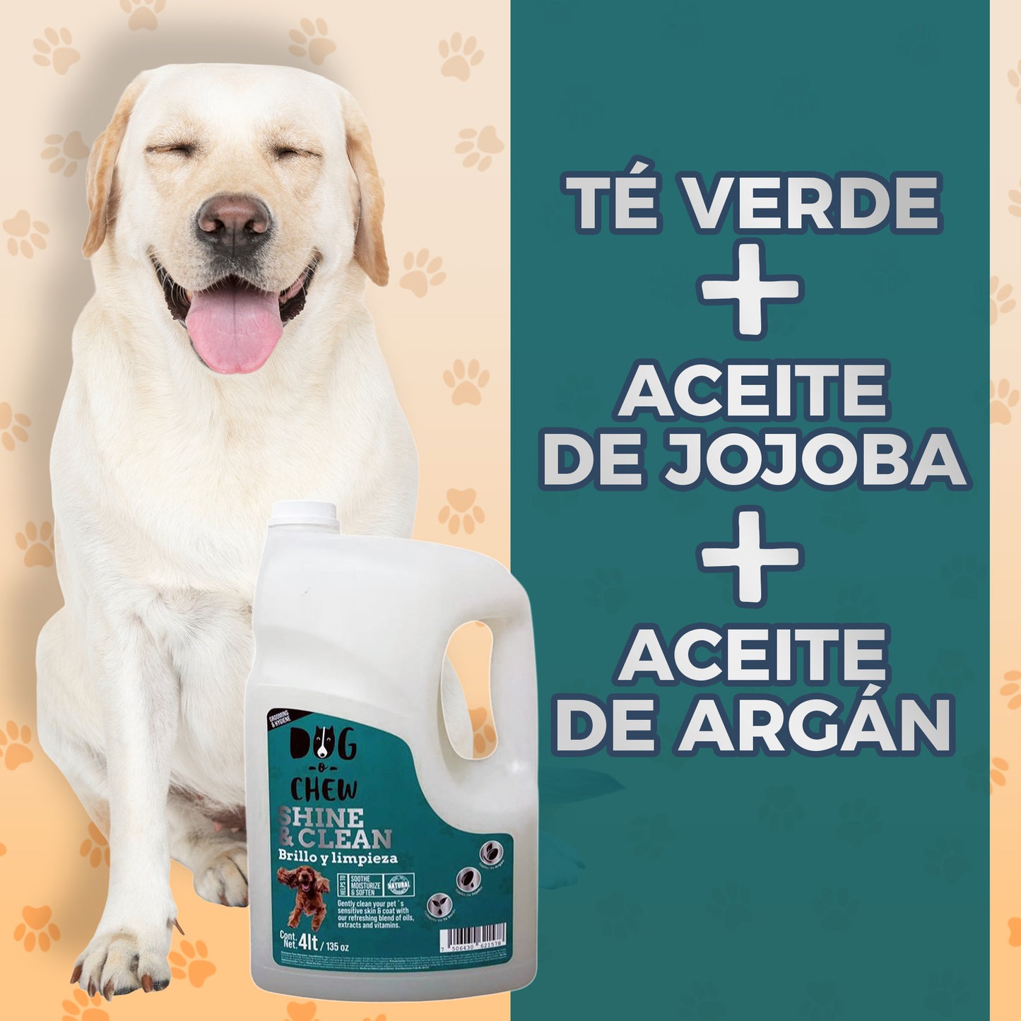 Shampoo para Perro Shine & Clean, Brillo y Limpieza