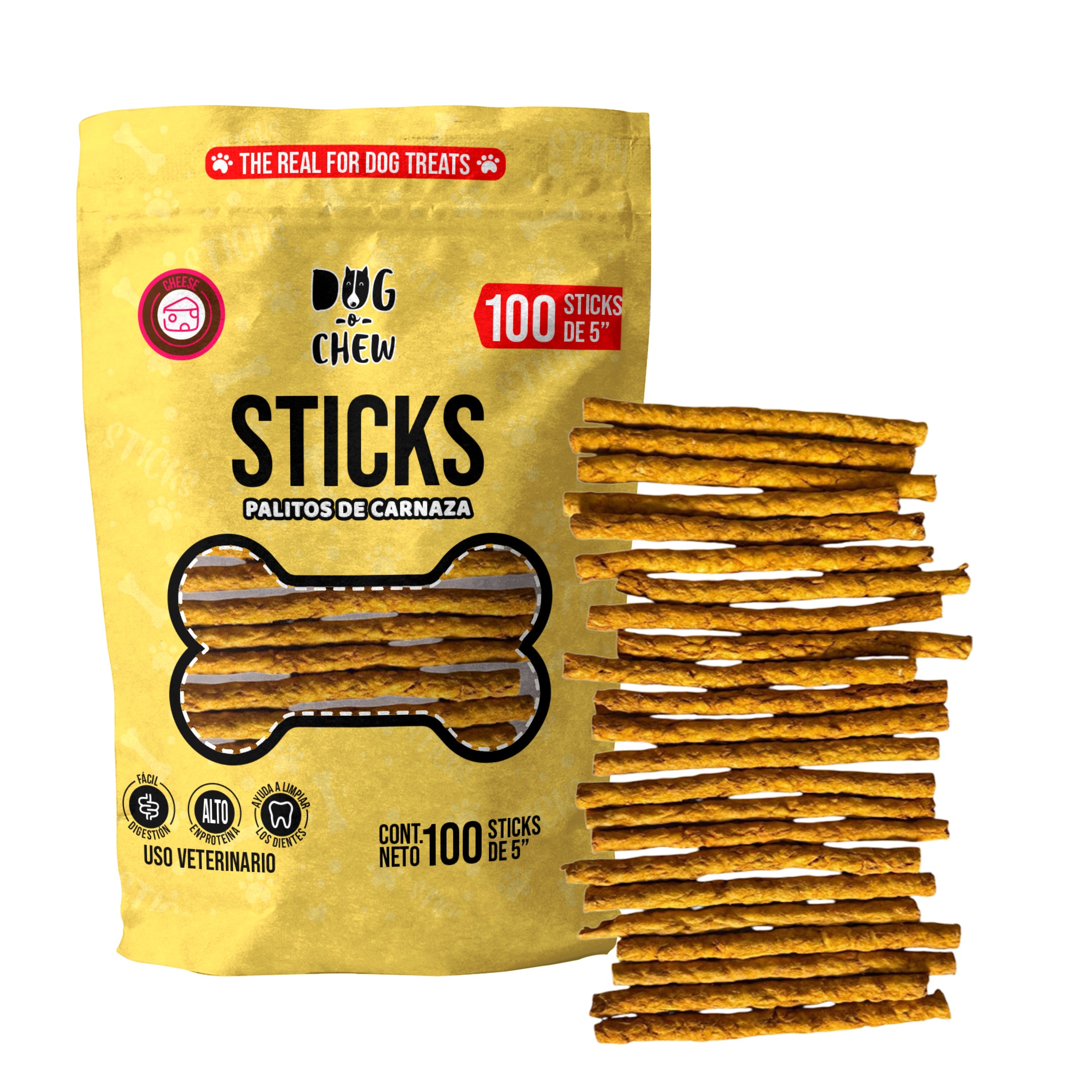 Kit Sticks Res + Sticks Queso. 2 Paq de 100 pz c/u.