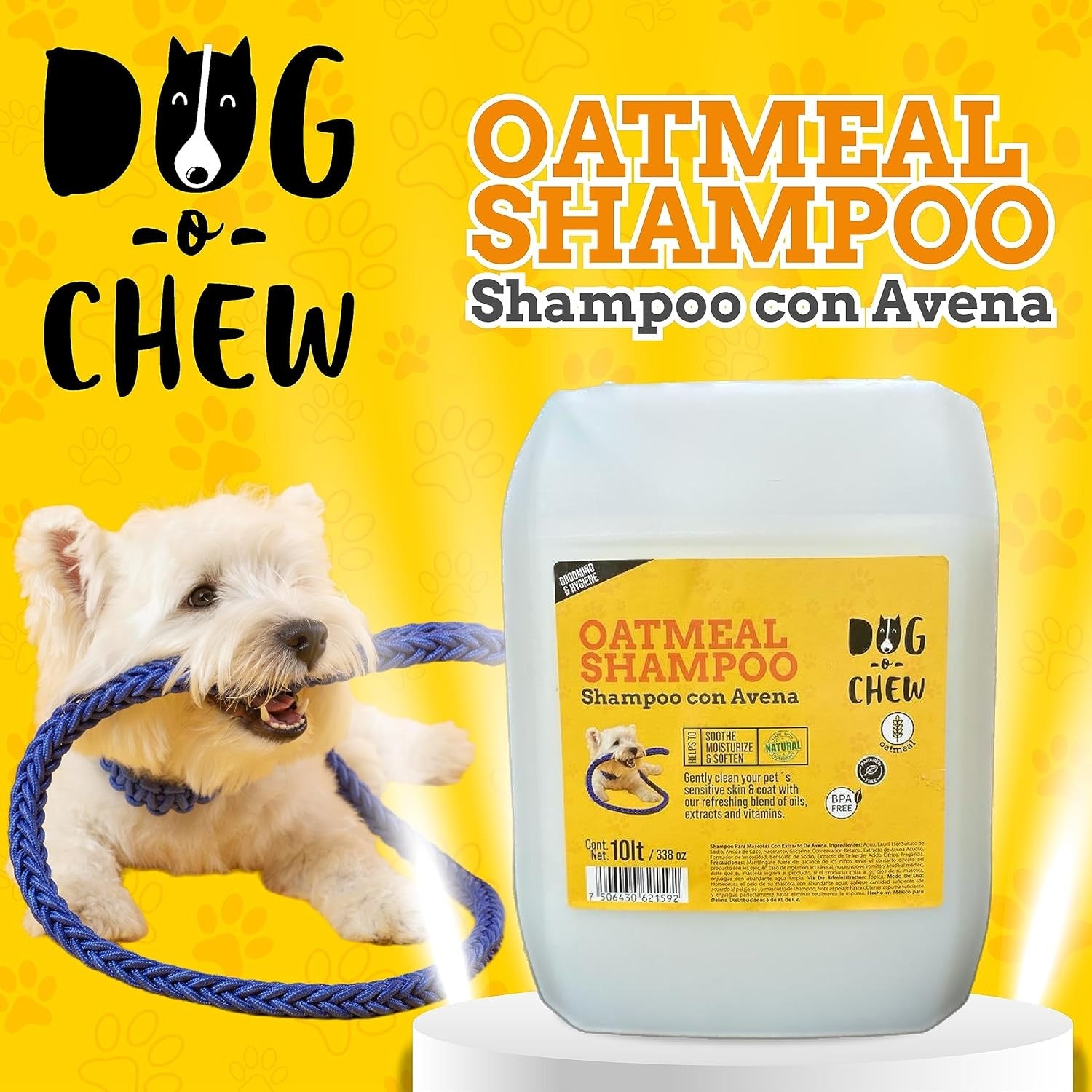 Shampoo para Perro. Versión Avena. 10 Litros.