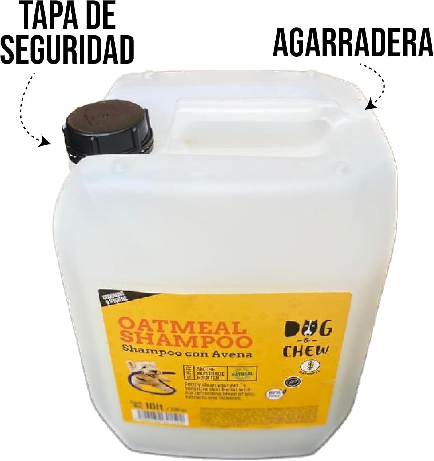 Shampoo para Perro. Versión Avena. 10 Litros.