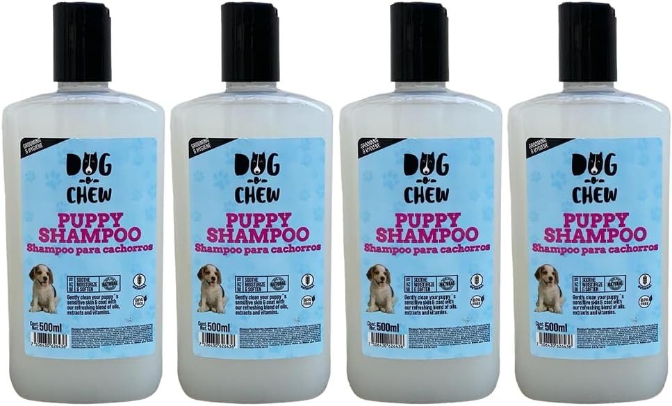DOG-O-CHEW, Shampoo para Perro | Shampoo para Perro para Cachorros | Humectante |500 ml. | Estetica | Pets | Shampoo para Perros | Shampoo Perro | Paq. 4 Botellas |