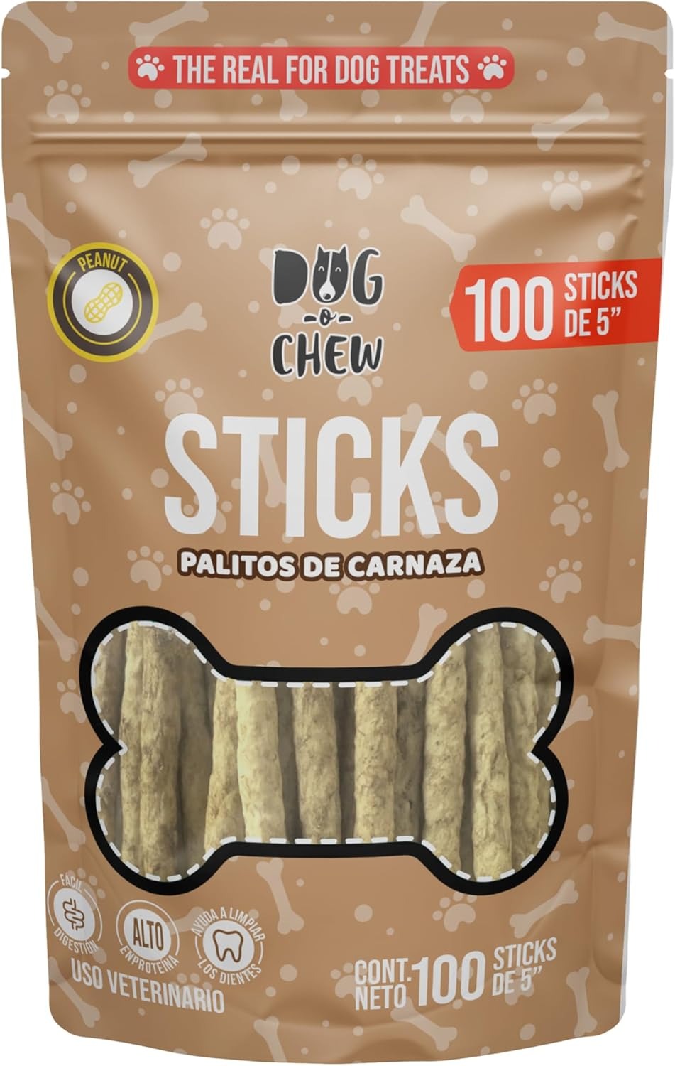 Sticks Cacahuate. Palitos de Res. Versión: Cacahuate. 100 pz.