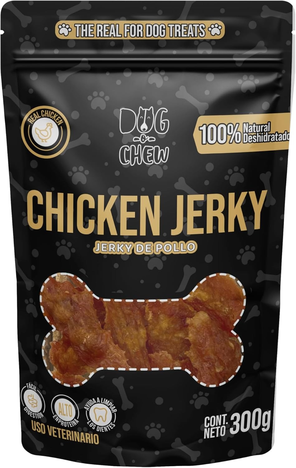 DOG-O-CHEW | Premios para Perro | Dog Treats | Premios Perro | Carnazas para Perro | Chicken Jerky | Pechuga de Pollo para Perro | 300 Gramos x Paquete |