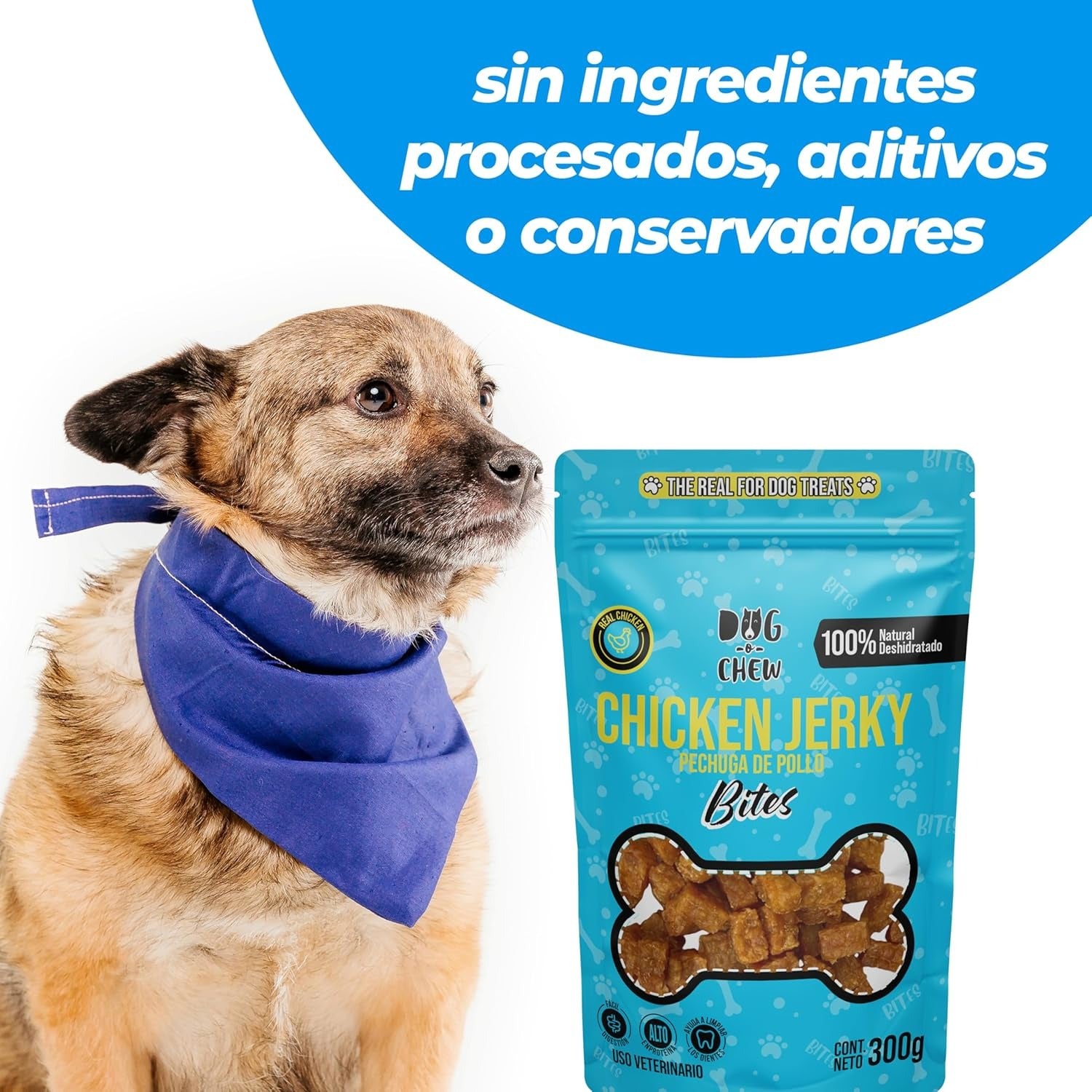 Chicken Jerky Bites. 300 gr.