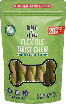 DOG-O-CHEW, Carnaza Flexible 5" | 100% Natural | Premios para Perros