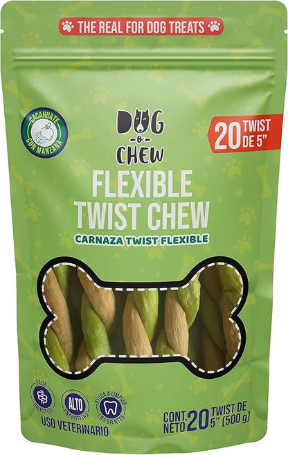 DOG-O-CHEW, Carnaza Flexible 5" | 100% Natural | Premios para Perros