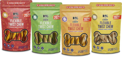 DOG-O-CHEW, Carnaza para Perro Flexible |Trenza Flexible 5" | 100% Natural | Premios para Perro Flexible | Alto en Proteina| Alto en Colágeno |