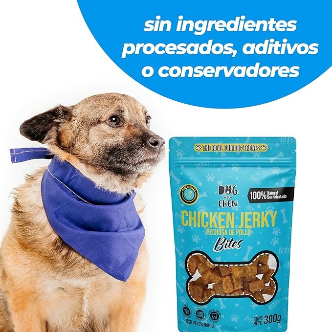 Kit Chicken Jerky Bites. 2 Bolsas de 300 gr. c/u.