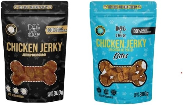 Kit Chicken Jerky + Chicken Jerky Bites. 300gr c/u.