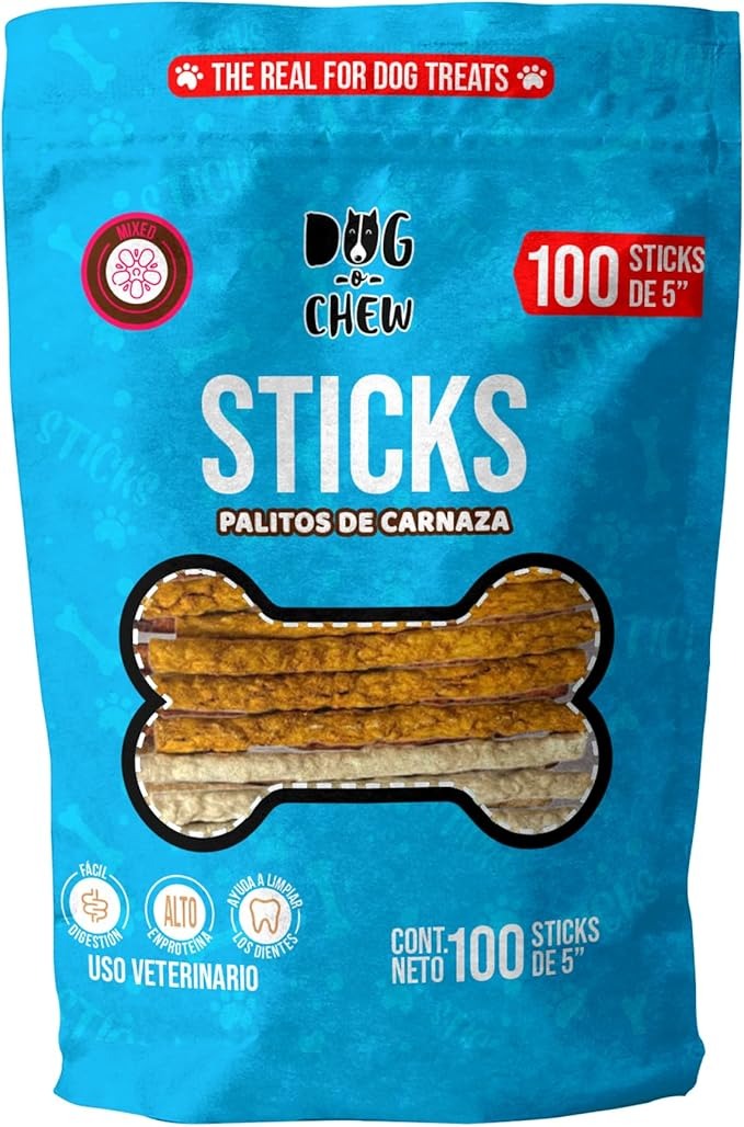 Sticks Mixtos. Palitos de Res Mixtos. 100 pz.