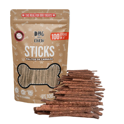 DOG-O-CHEW | 2 pack Sticks (Palitos) de Res | Sabor Res y Cacahuate|